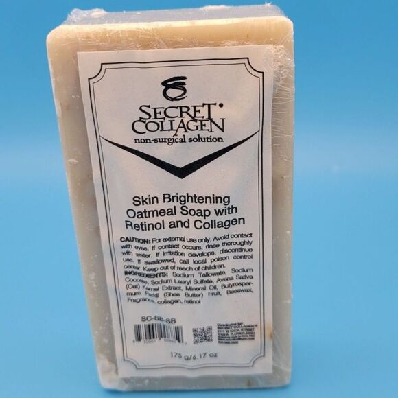 Secret Collagen Skin Brightening Oatmeal Soap with Retinol and Collagen - New - Picture 1 of 6